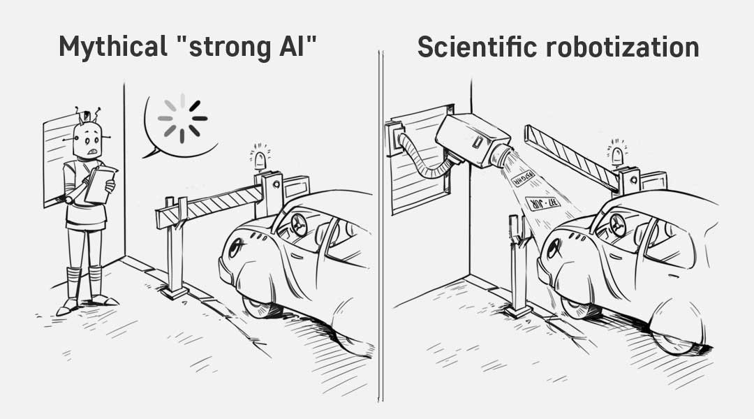 Strong AI vs scientific IEM robotization